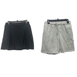 Devops Womens Large Athleticwear Skort & XL Drawstring Elastic Waist Shorts